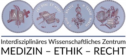 Das Logo des IWZ MER vereint die Fakultten Theologie, Rechtswissenschaften, Medizin und die artes liberalis und bringt somit den interdisziplinren Charakter des Zentrums zum Ausdruck.